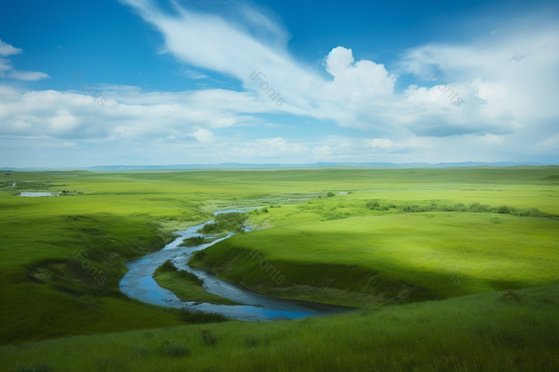 简约干净自然草原水泽风景,高清,摄影图,摄影图片,图片大全,摄影图免费下载